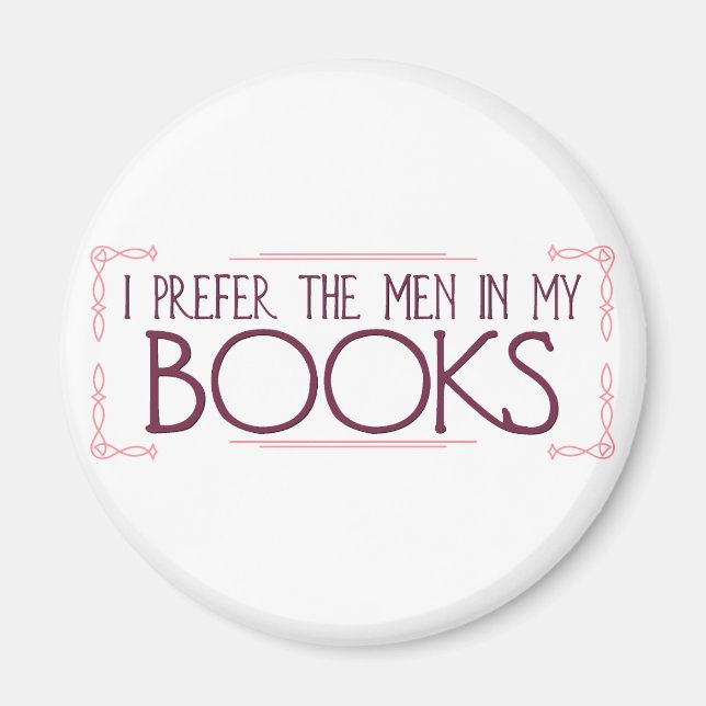 Imán Prefiero a los hombres en mis libros (Frente)