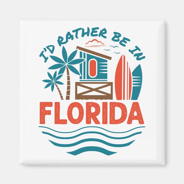 Imán Prefiero estar en Florida (Frente)