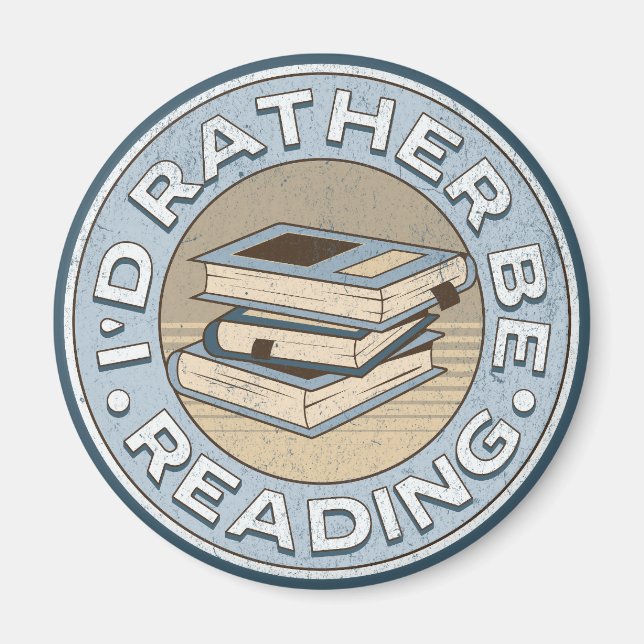 Imán Prefiero estar leyendo (Frente)