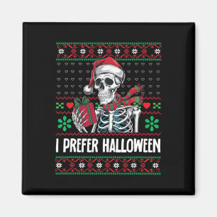 Imán Prefiero Halloween Skeleton Xmas Familia Merry Chr