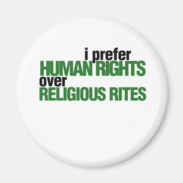 Imán Prefiero los derechos humanos (Frente)