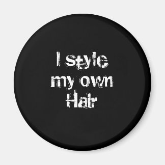 Imán Prefiero mi propio cabello. Blanco y negro.