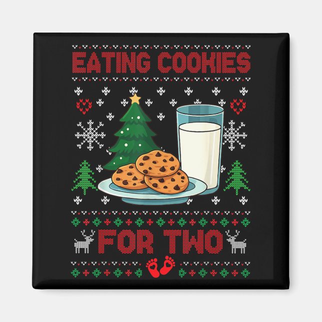 Imán Pregnancy New Mom Baby Pregnant Christmas Couples  (Frente)