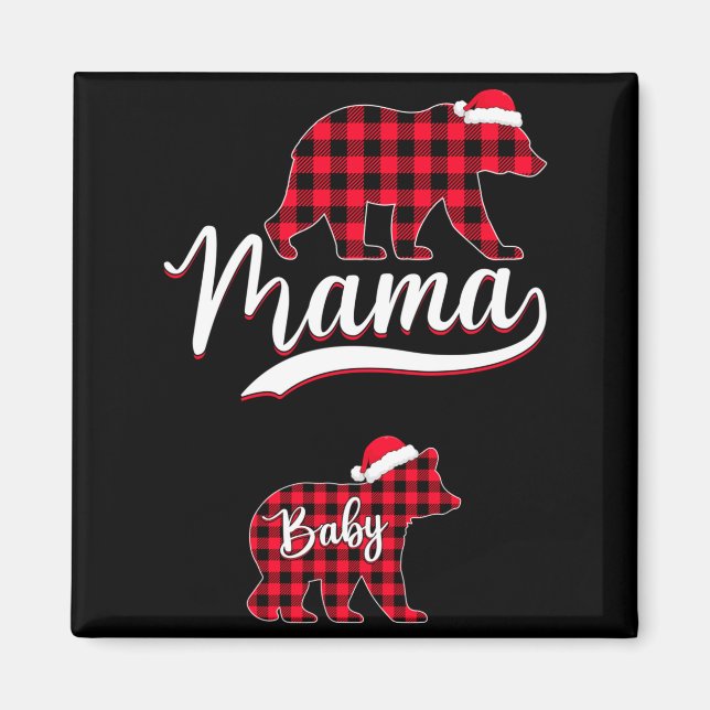 Imán Pregnant Women Mom Mama Bear Pregnancy Christmas P (Frente)