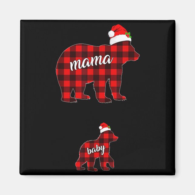 Imán Pregnant Women Mom Mama Bear Pregnancy Christmas P (Frente)