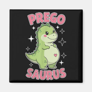 Imán Pregosaurus Cute Retro Embarazo De Dinosaurio Y