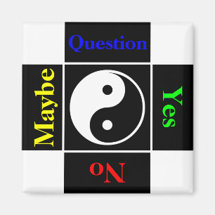 Imán Pregunta Yin Yang personalizable