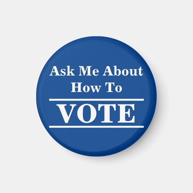 Imán Pregúntame sobre cómo votar al Personalizado de lo (Frente)