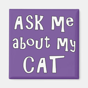 Imán Pregúntame sobre mi gato