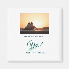 Imán Preguntó que dijo que sí, foto azul verde