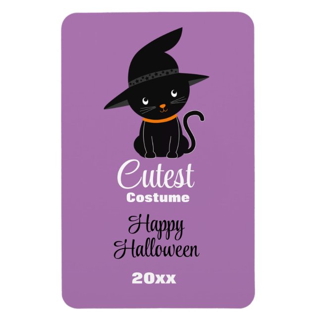 Imán Premio Cutest Costume Black Cat Halloween Party (Vertical)