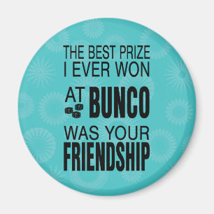 Imán Premio de la amistad de los dados de Bunco el