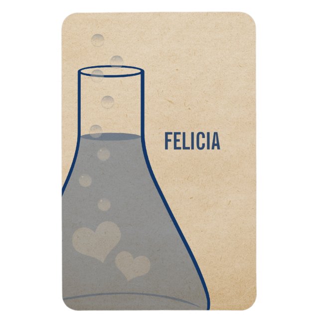 Imán premium de Beaker caprichoso, azul (Vertical)