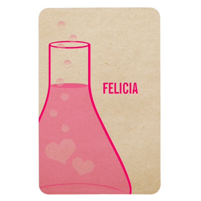 Imán premium de Beaker caprichoso, rosa (Vertical)