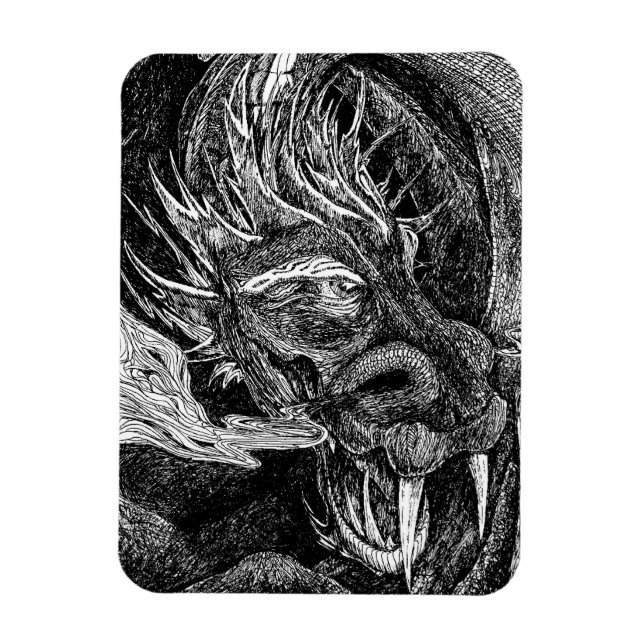 Imán premium de dragón (Vertical)