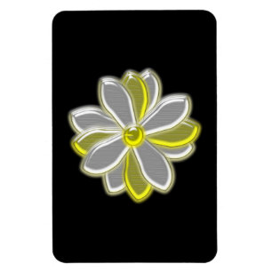 Imán premium de flor de margarita brillante