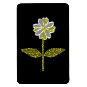 Imán premium de flor de margarita brillante