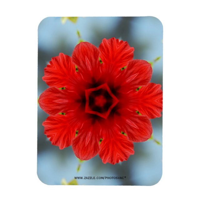 Imán Premium Flor Roja (Vertical)