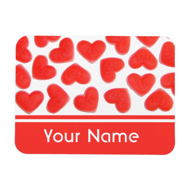 Imán premium "name" de Sweet Hearts (Horizontal)