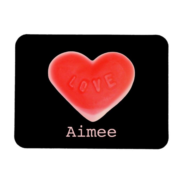 Imán premium Sweet Heart Black 'Name' (Horizontal)