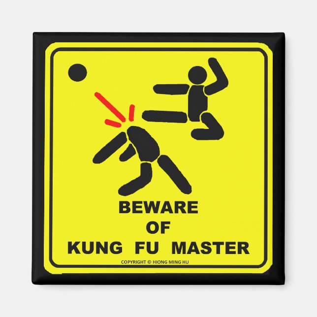 IMÁN PREOCUPACIÓN DE KUNG FU MASTER (Frente)