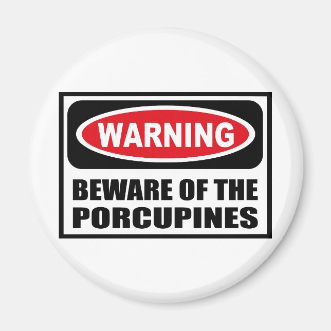 IMÁN PREOCUPACIÓN DE LA IMAGEN DE PORCUPINES (Frente)
