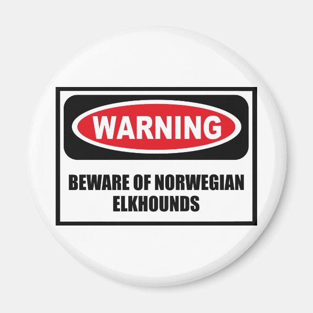 IMÁN PREOCUPACIÓN POR EL MUNDO NORUEGO DE ELKHOUNDS (Frente)