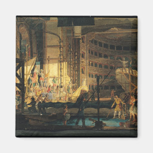 Imán Preparación de paisaje en un teatro