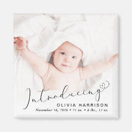 Imán Presentación del anuncio del nacimiento de la foto