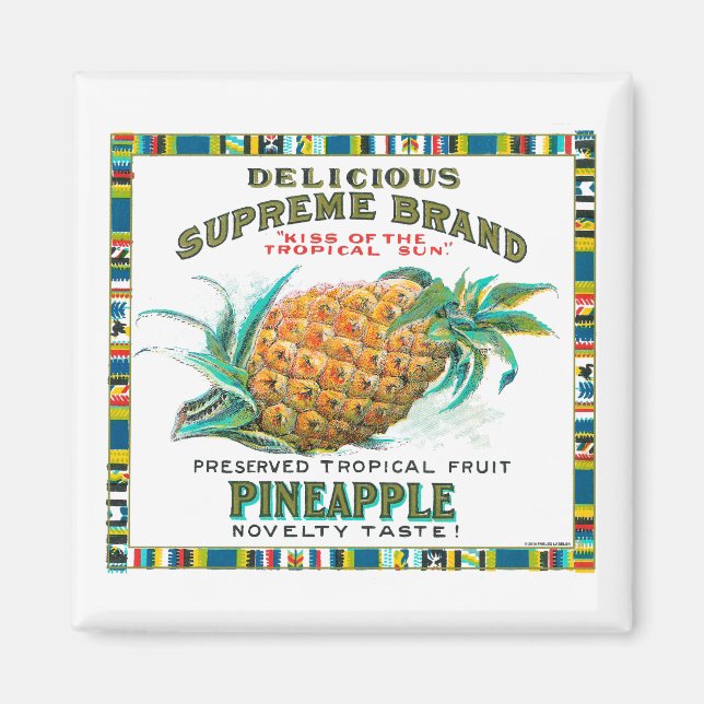 Imán Preservaciones supremas de piña (Frente)