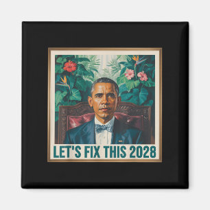 Imán Presidente Barack Obama 2028 Rtrait Patriótico Dem