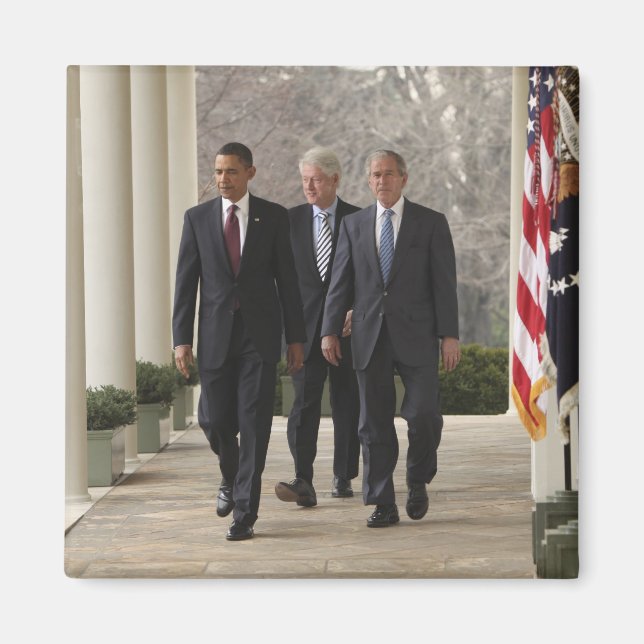 Imán Presidente Barack Obama y expresidentes (Frente)