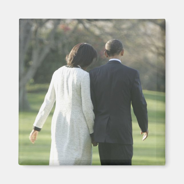 Imán Presidente Barack Obama y Primera Dama Michelle (Frente)