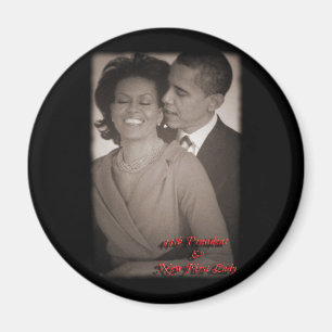 IMÁN PRESIDENTE BARACK OBAMA Y PRIMERA SEÑORA MAGNET