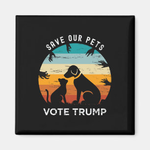 Imán Presidente de Trump 2024 Salva a nuestros Mascotas