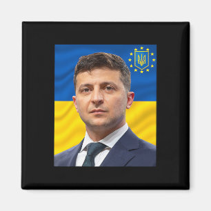 Imán Presidente de Ucrania Volodymyr Zelensky - Apoya W