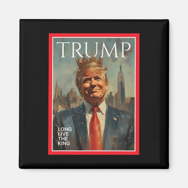 Imán Presidente Donald Trump Viva El Rey  (Frente)