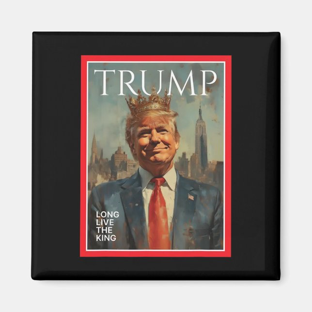 Imán Presidente Donald Trump Viva El Rey  (Frente)