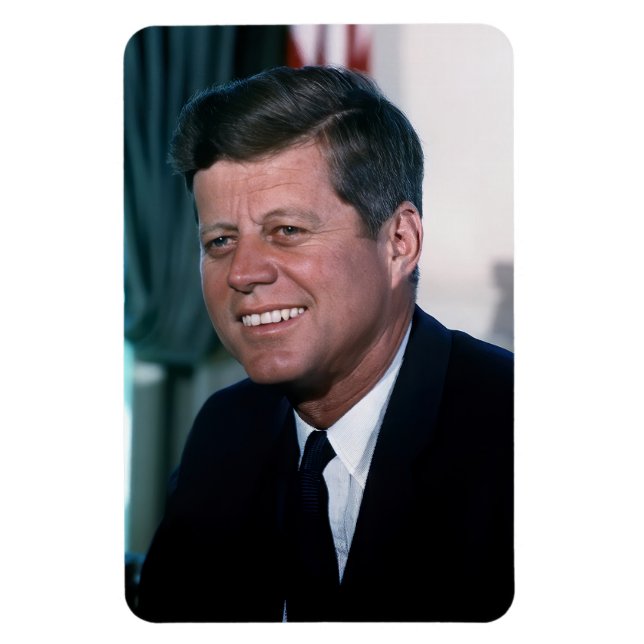 Imán Presidente estadounidense John F. Kennedy en la Of (Vertical)