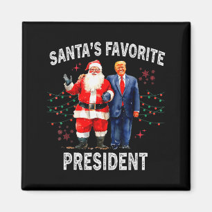 Imán Presidente favorito de Santa divertido Trump