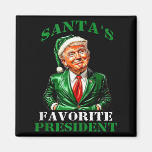 Imán Presidente favorito de Santa gracioso Santa Trump