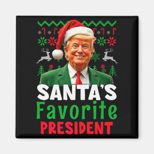 Imán Presidente favorito de Santa Santa Trump Xmas Navi