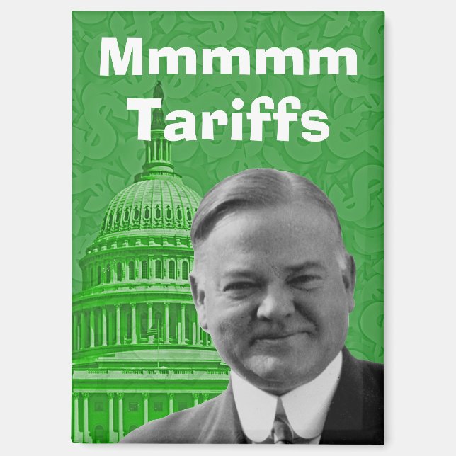 Imán Presidente Herbert Hoover Tarifas (Anverso)