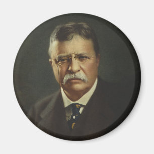 Imán Presidente Theodore Roosevelt por la litografía de