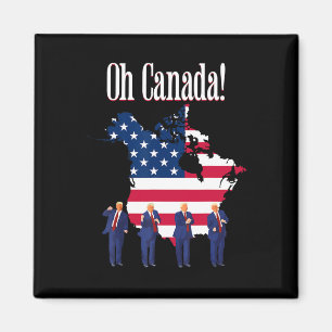 Imán Presidente Trump Baila Oh Canadá Mapa bandera esta