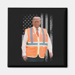 Imán Presidente Trump, trabajador de camiones de basura