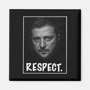 Imán Presidente Zelensky Retrato Respeto Apoyo Ucrania