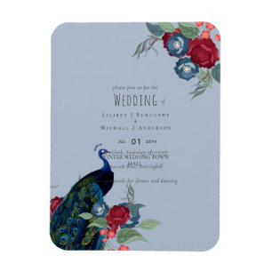 Imán Presupuesto de Boda de Otoño e Invierno con Azul d