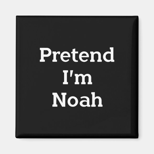 Imán Pretende que soy Noah Costume Bible Funny Hallowee (Frente)