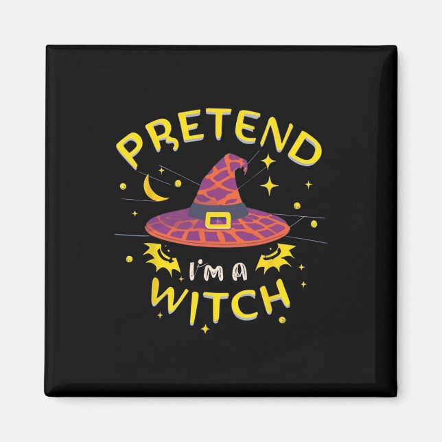 Imán Pretende que soy un disfraz de Halloween fantasma (Frente)